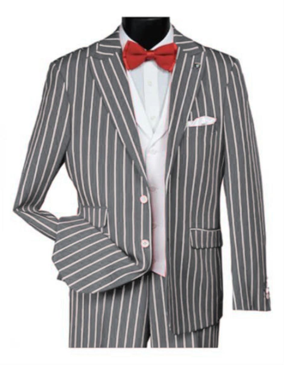 Costume Gangster Années 20 Argenté pour Homme: Élégance Audacieuse, Style Intemporel.